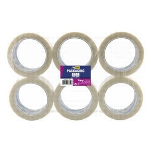 Nastro adesivo da imballo SYROM 50 mm x 66 mt in PPL rumoroso trasparente Conf. 6 pezzi - 3852 Foto prodotto